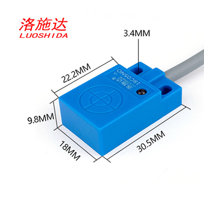Q18C de plastic Vlakke Vierkante niet Gelijke Sensor van de Typenabijheid met Kabeltype