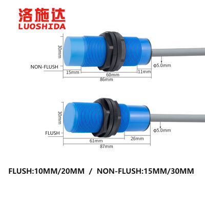 DC 24v Voltage Capacitive Sensor Plastic Steel Current IP67 Detection Long Sensing PNP NPN NC M30 Proximity Position Sensor